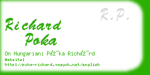 richard poka business card